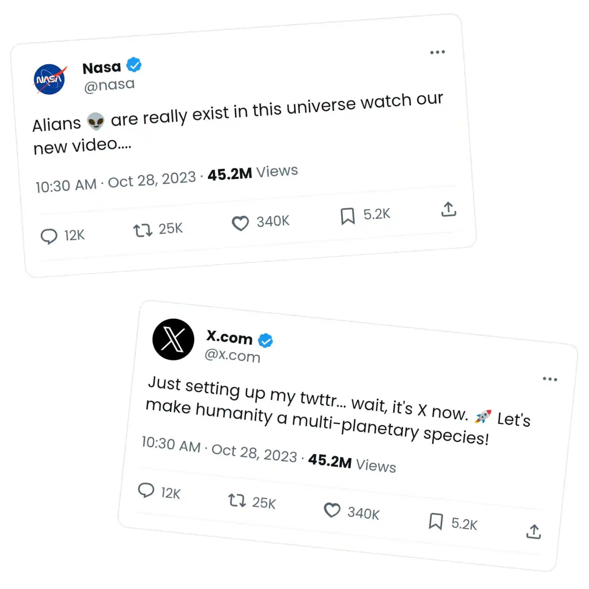 X Twitter Fake Post Concept